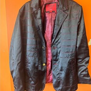 Black Blazer with Red Stitching